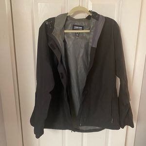 Lands end, black rain coat
